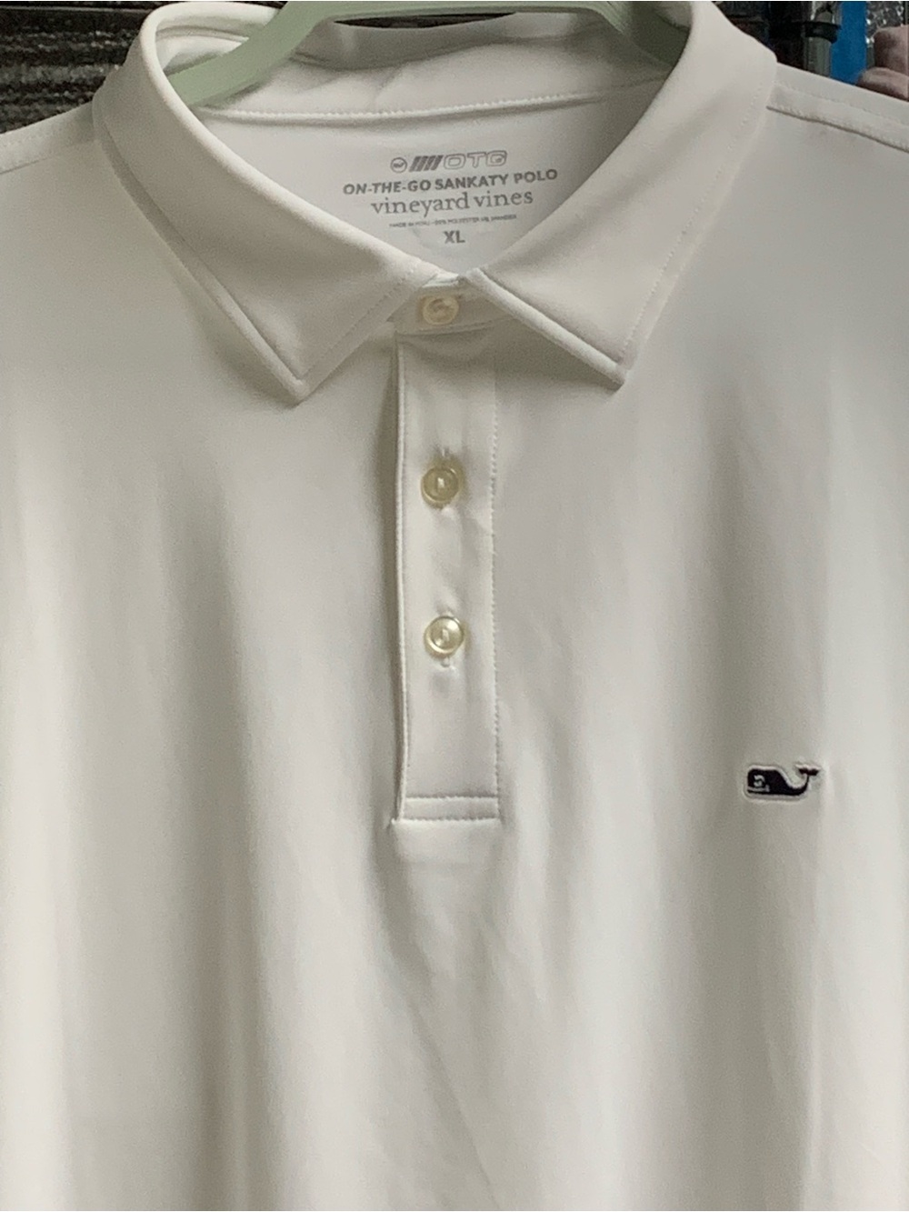 Vineyard Vines Men’s  Bundle  of 2 Sankaty White Polos  with Navy Whale Logo